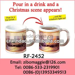 11oz Straight X'mas Designed Ceramic Magic Mug for Colorful Coffee Mug thumbnail-4