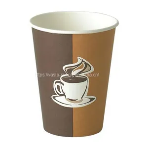 Printed Disposable China To Go 12 oz Paper Coffee Cups Takeaway Cups With Lids thumbnail-1