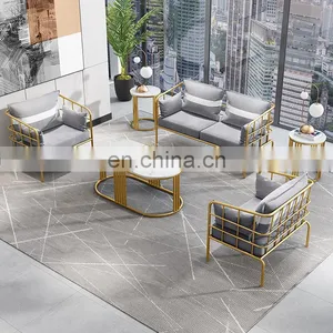Nordic Beauty Salon Rest Area Leisure Sofa Simple Modern Reception Room Clothing Nail Shop Sofa Coffee Table Combination thumbnail-2