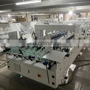 UFG1250E 2 4 Corners Automatic Corrugated Pizza Food Express Paper Box Folding and Gluing Machine thumbnail-5