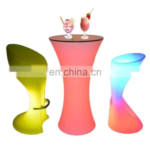 Garden Furniture Light up Patio Table Rgb Plastic Wine Hotel Chair Portable Bar Counter Light up Patio Furniture thumbnail-1