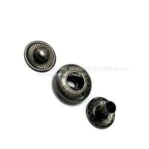 HLD Button Factory Wholesale 15mm Plating Spring Snap Button for Garment thumbnail-2