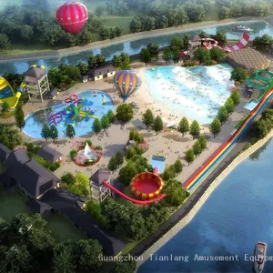 Large Parent-child Water Park Equipment Glass Steel Children's Water Slide Outdoor Water House Water Village Park Design thumbnail-3