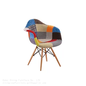 Living Room Sofa Chair Patchwork Fabric Armrests DC-F02 thumbnail-1