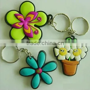 3D Flower Soft PVC Keychain, Custom 3D Keychains Wholesale thumbnail-1