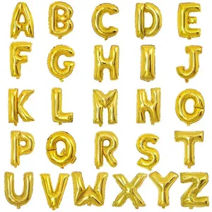 16Inch Letter Balloons Foil Mylar Ballon Alphabet T (A-Z) for Wedding Birthday Bridal Shower Anniversary Celebration thumbnail-2