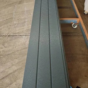 PU Insulated Metal Wall Panel Lightweight Fireproof Sound Insulation Decorative Embossed Siding for Building Facade thumbnail-4