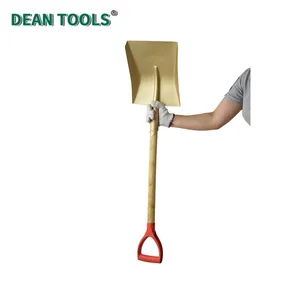 Non-Sparking Square Shovel for Petrochemical Tank Cleaning Aluminum Bronze Head Anti-Corrosion With Straight Blade and Comfort D-Grip Handle thumbnail-1