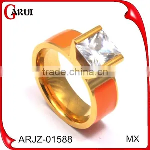 Titanium Gold 316l Stainless Steel Rings Gay Engagement Rings Gold Ring Diamond Ring thumbnail-1