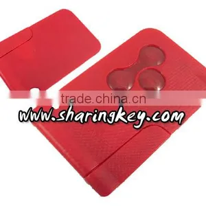 3 Button Remote Smart Card Red Colour for Renault Megana thumbnail-1