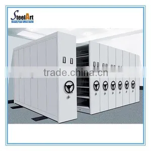 Library/school Furniture Mobile Compact Cabinet/ Manual Mass Shelf /Compact Shelving System thumbnail-1
