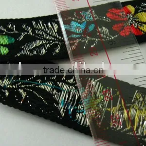 JACQUARD TRIM TAPE WITH EMBROIDERY, SINGLE SIDE, YWCY, APPROXIMATELY 25MM WIDTH thumbnail-1