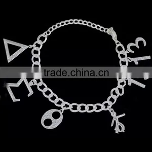 Delta Sigma Theta Sorority Crystal Dst 1913 Custom Charm Bracelet Jewelry thumbnail-1