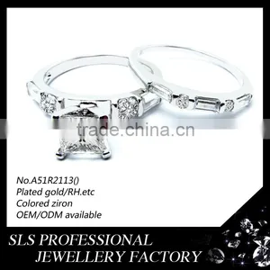Shengleishi Hot Sale Light Weight Silver Engagement Couple Rings thumbnail-5