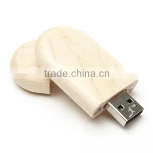 Oval Wooden Usb Flash Drive With Wood/bamboo Finish thumbnail-2