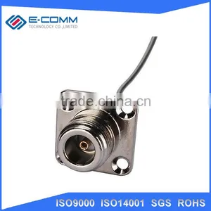 China Supplier N Female 4-hole Panel to SMA Male RA Pigtail Cable RG405.086 thumbnail-4