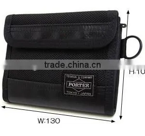 2016 Best Sale Promotional Good Price Polyster Custom Hook and Loop Bifold Male Wallet Wholesale thumbnail-2