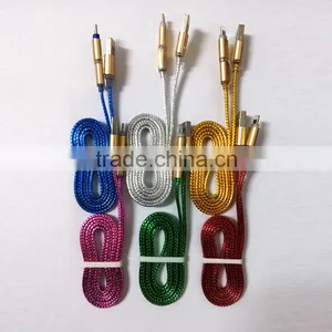 Led Lighting 8pin Micro Usb Cable, Phone Charging Cable, Data Usb Cable 2in1 Usb Cable for IPhone thumbnail-1