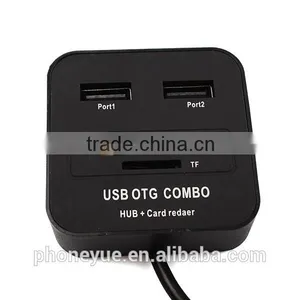 Hot Sale Usb 3.1 Type c to Usb 2.0 Otg Card Reader 2 Port Usb Hub Adapter thumbnail-2
