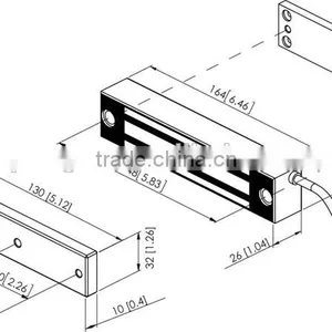 Waterproof Electromagnetic Lock , 400Lbs , 180Kgs thumbnail-2