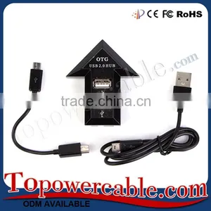 Premium 4 Port Way Otg Usb 2.0 Hub For Laptop And Pc External Power Supply thumbnail-1