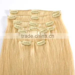 Cheaper Remy Human Hair Clip In Hair Extensin, Stocks High Quality Clip In Hair Extension thumbnail-4