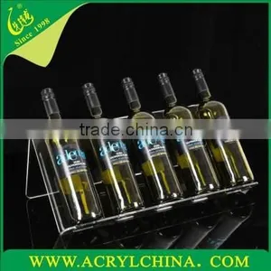 2015 Clear Acrylic Wine Display Stand Fits up to 6 Bottles thumbnail-1