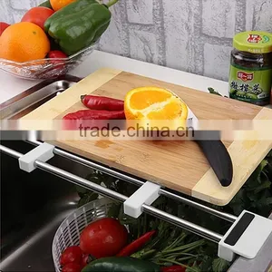 S/S+ABS 33.8*6*2.8 Hot Stainless Steel Kitchen Drying Rack thumbnail-1