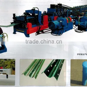 Road Crash Barrier or W Beam / Side Rail Guard Roll Forming Machine Supplier's Choice thumbnail-1