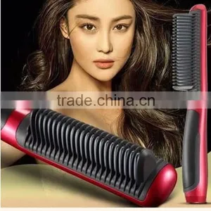 New Electric Ceramic Iron Hair Straighten Comb Profeessional Hair Straightener thumbnail-1