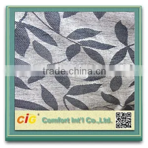 100% Polyester Sofa Chenille Fabric Jacquard Chenille Leaf Pattern Sofa Fabric thumbnail-1