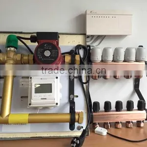 Brass Water Diverter Valve for Floor Heating System Inlet Ball Valve With Strainer and Automatic Exhaust Valve thumbnail-4