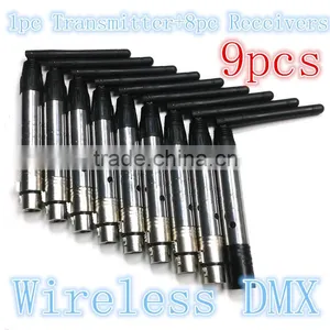 The Stage Lighting 2.4Ghz Wireless DM Controller,1Pcs Transmitters+8Pcs DM Wireless Receiver,DM512 Wireless Controller thumbnail-1