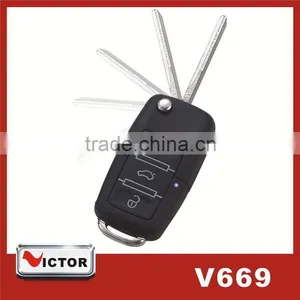 Hopping Code Universal Remote Control With Key and Three Buttons V669 thumbnail-1