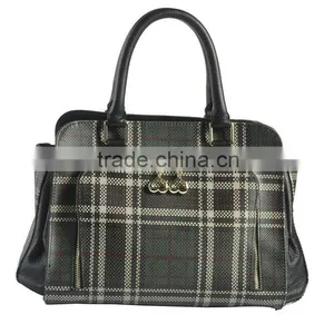 New Fashion! Leisure Lady Plaid Leather Handbag 2012! Fashionable! thumbnail-1