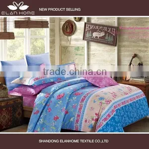 1100% Cotton 128*68 40s*40s Pigment Printed Beautiful Bed Cover Set With Zipper thumbnail-2
