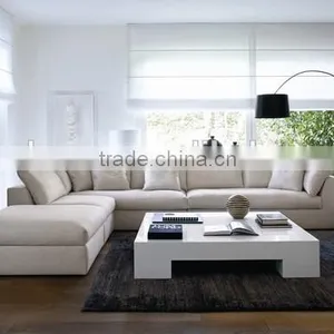 White Lacquer Coffee Table Living Room Furniture thumbnail-3