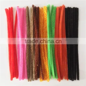China Factory Supply DIY Crafts 0.8*30cm Colorful Striped Pipe Cleaners Toys for Kids thumbnail-3