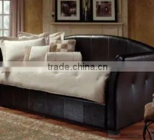 Upholstered Leather Daybed With Trundle thumbnail-1