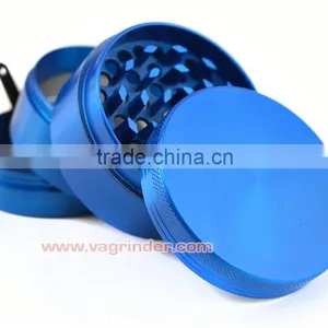VA Grinders - 2.5 Inch Herb Grinder - 4 Piece Titanium Series - Pollen Catcher, Kief Scraper, Trave Pouch thumbnail-3