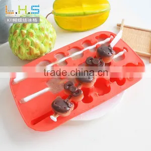 100% Food Grade FDA Free Personalized Custom Hello Kitty Shape Silicone Popsicle Mold thumbnail-1