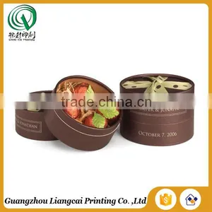 Small Custom Logo Recycled Hardcover Decorative Round Box Gift Round Boxes for Fruit Packaging thumbnail-1