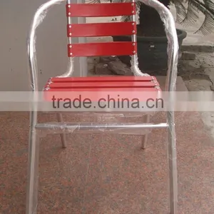 00 Commerical Logo Use Colorful Aluminum Dining Stacking Outdoor Chair YC001 thumbnail-3
