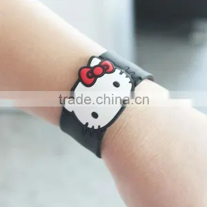 Cartoon Customized Silicone Snap Bracelet Slap on Bands Factory thumbnail-1