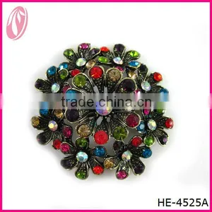 Fashion Colored Rhinestone Brooch With Lots of Brooch Pins thumbnail-1