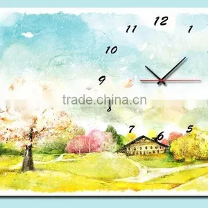 Wall Clock Art on Canvas With Frame thumbnail-1