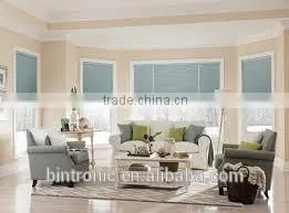 Bintronic Superior Light Control Electric Honeycomb Shade Track With DC Electric Motor Honeycomb Blinds Horizontal thumbnail-2
