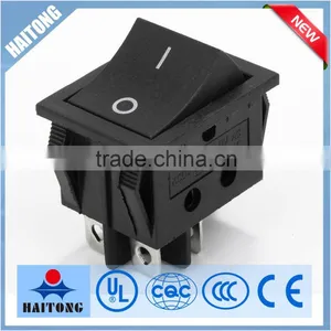 Black Cover 2way 4pin RS-608 Iron Rocker Switch thumbnail-1