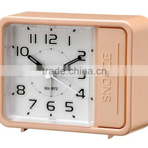Pinky Color Square Shape Touch Push Light Alarm Clocks thumbnail-4