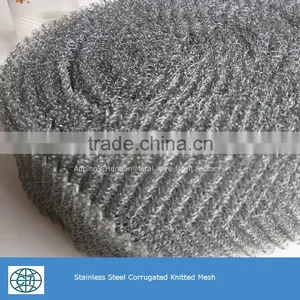 Brass Wire/phosphor Wire, Galvanized Wire, Stainlessteel Wire Corrugated Knitted Wire Mesh For Gas -Liquid Separate thumbnail-1